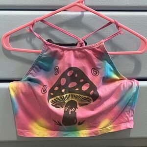 EARTHBOUND Pink and Multicolor Crop Top